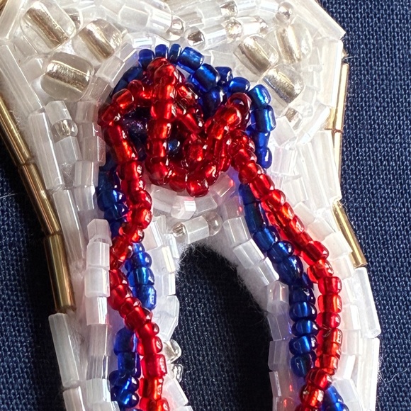 Glitter Glass Beaded Embroidered Tooth Handmade (as is) 🦷 - Picture 7 of 8